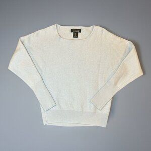 Tahari Light Gray Crew Neck Sweater
